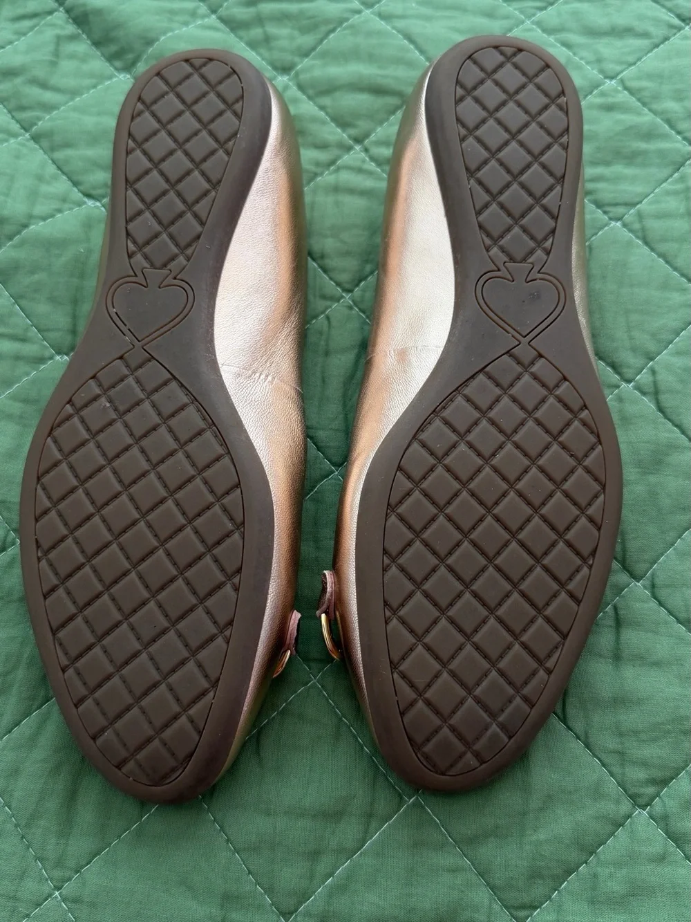 Kate Spade Metallic Blush Rose Gold Ballet Flats | Size 7.5 Leather